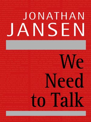 cover image of We Need to Talk